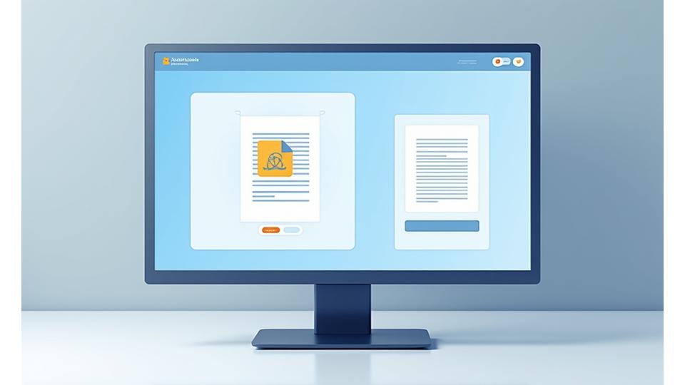 Interfaccia utente di caricamento documenti con funzionalità drag & drop e anteprima di analisi
