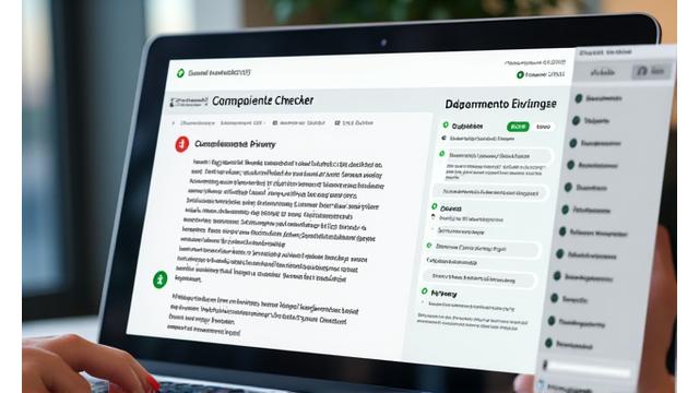 Interfaccia di un tool che verifica la conformità normativa di un documento