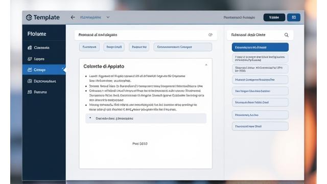 Interfaccia grafica del Template Builder intelligente di Giustizia Nobile