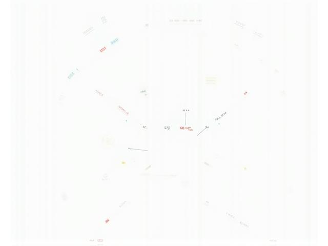 Dashboard di analisi del rischio che mostra un grafico a radar con punteggi di rischio per diversi parametri (finanziario, legale, tecnico, competitivo). Indicatori rossi, gialli e verdi evidenziano i livelli di rischio possibili. Colori dominanti: blu scuro, rosso, giallo.