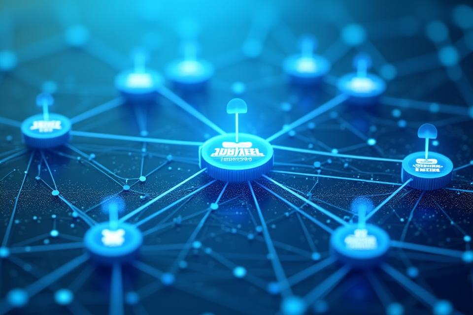 Visualizzazione di un ecosistema sanitario digitale interconnesso, con nodi che rappresentano FSE, telemedicina, IoT medicale e AI, tutti collegati da linee sicure che indicano la protezione dei dati.