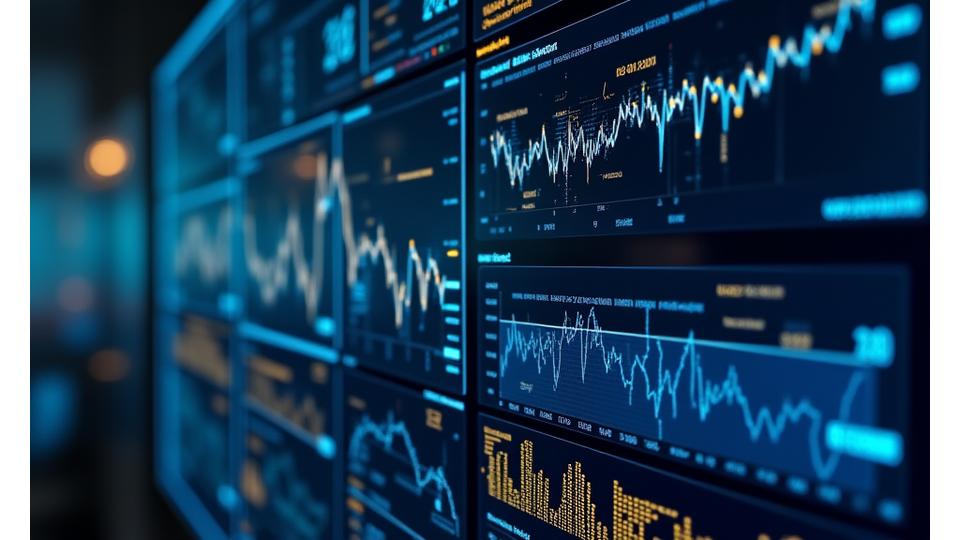 Schermata di una dashboard AML con grafici e alerts in tempo reale che mostrano attività sospette.